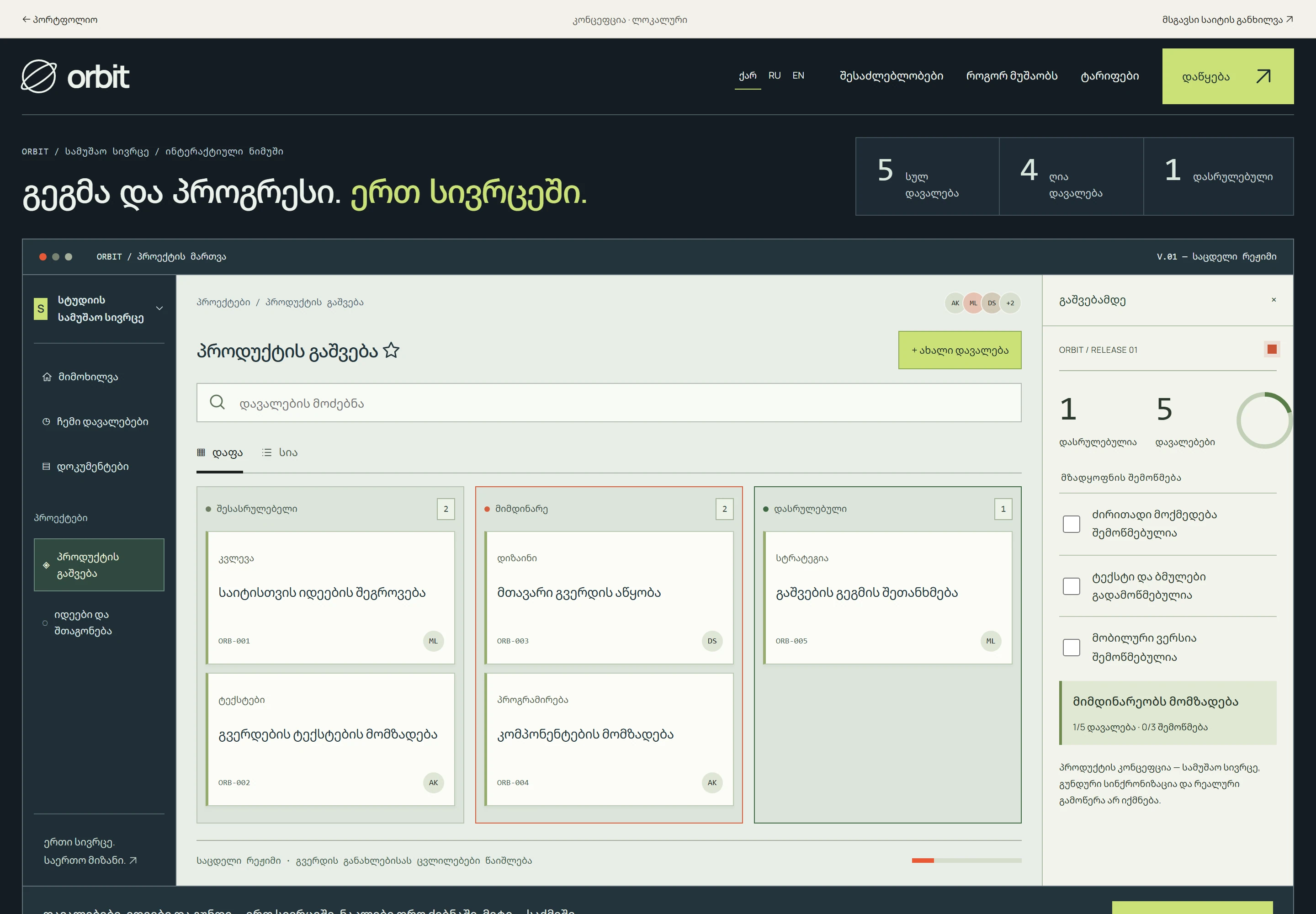 ORBIT — ციფრული პროდუქტი